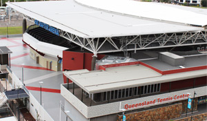 Epoxy Concrete External Floor Queensland Tennis Centre Brisbane