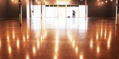 Stained Concrete fitting for Big-Box Retailer Stained Concrete Retail Floor Ballina
