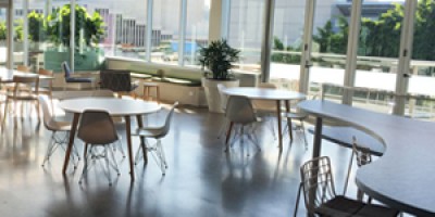 Refurbished Brisbane corporate office installs Green Rated polished concrete floors Brisbane office with sustainable polished concrete floors