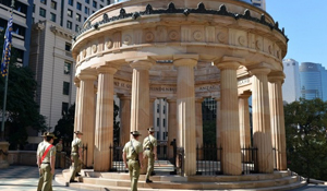 Anzac Square Restoration Brisbane on Channel Ten News with Transitions Honed Concrete