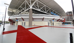 Epoxy Concrete External Floor Queensland Tennis Centre Brisbane