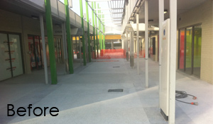 Honed Concrete External Flooring Jimboomba Shopping Centre